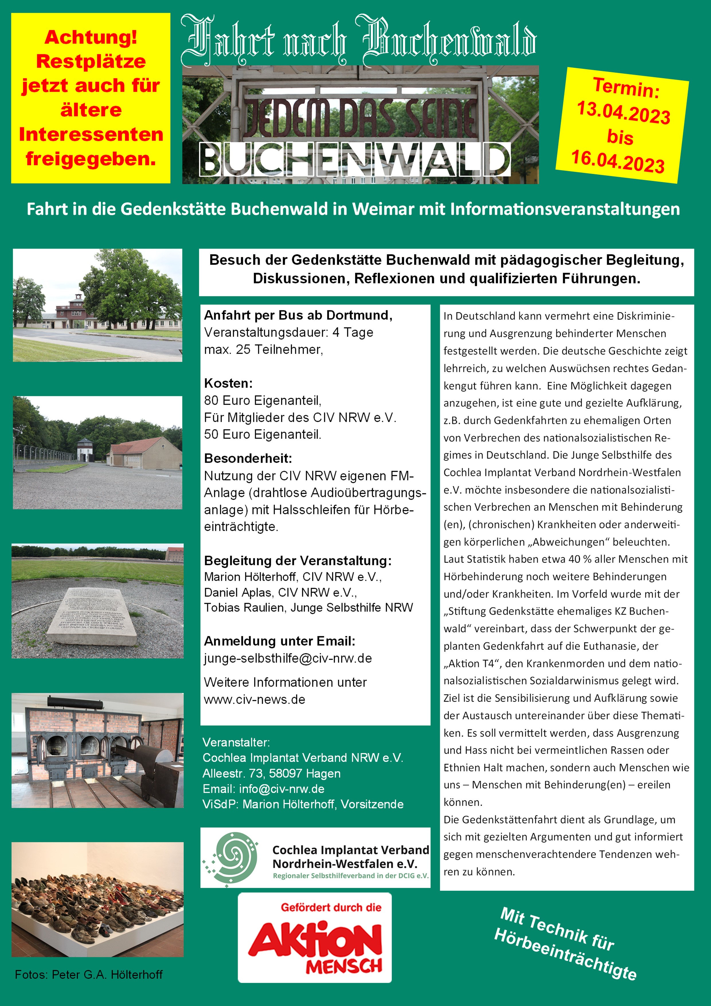 Flyer Bildungsreise Buchenwald